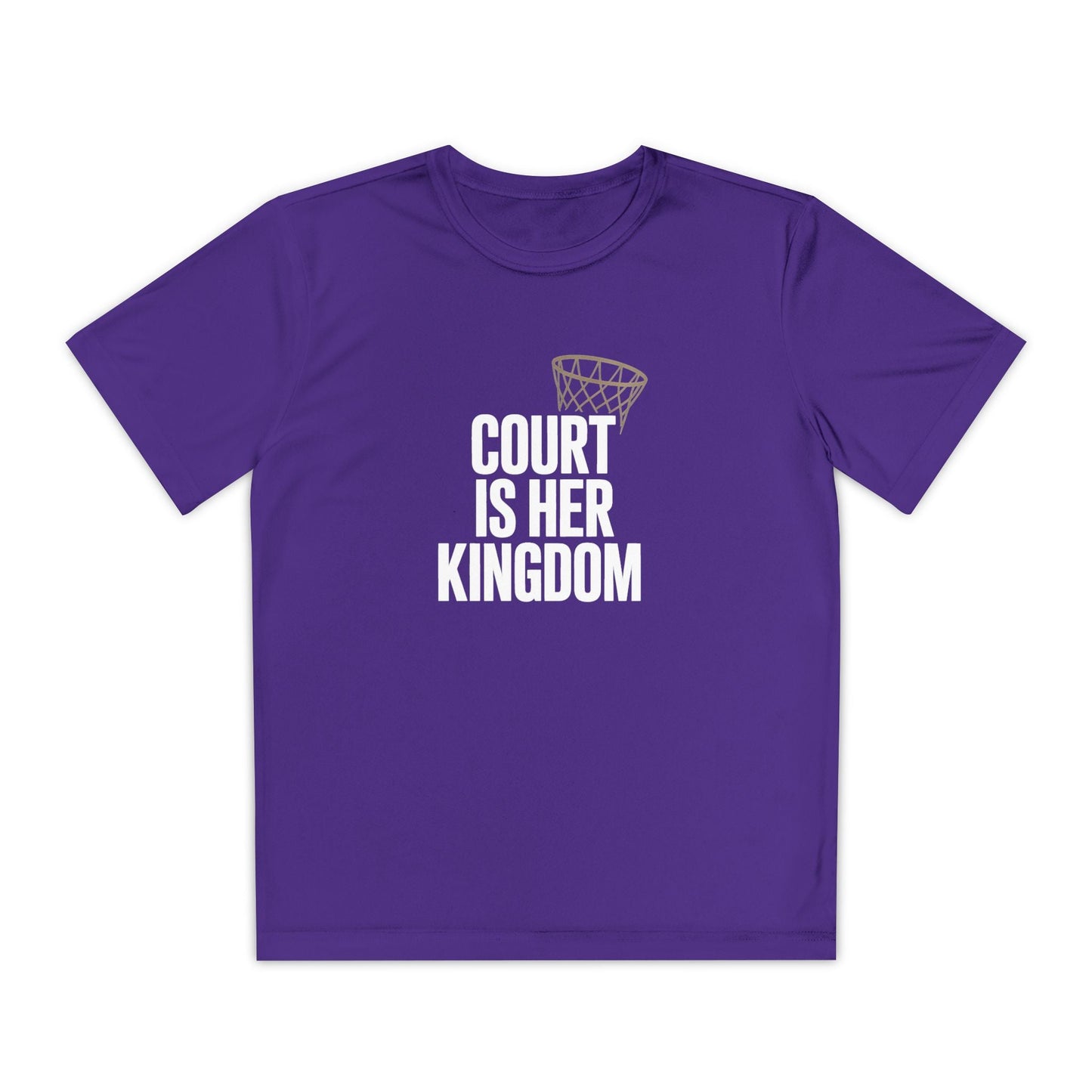 Court Is Her Kingdom Youth Moisture Wicking Tee