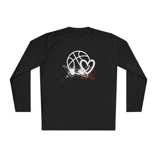 Basketball Is Her Heartbeat Lightweight Long Sleeve Tee