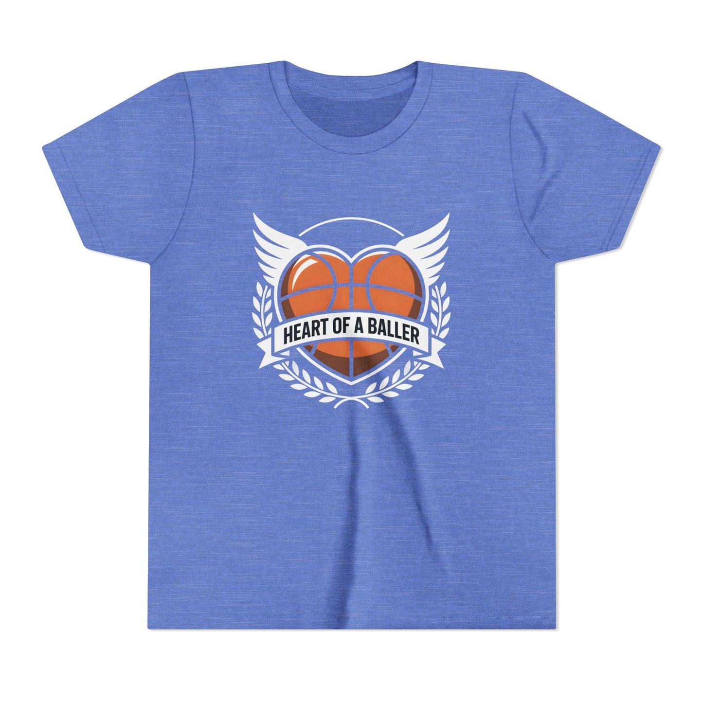 Heart Of A Baller-Basketball Youth Short Sleeve Tee