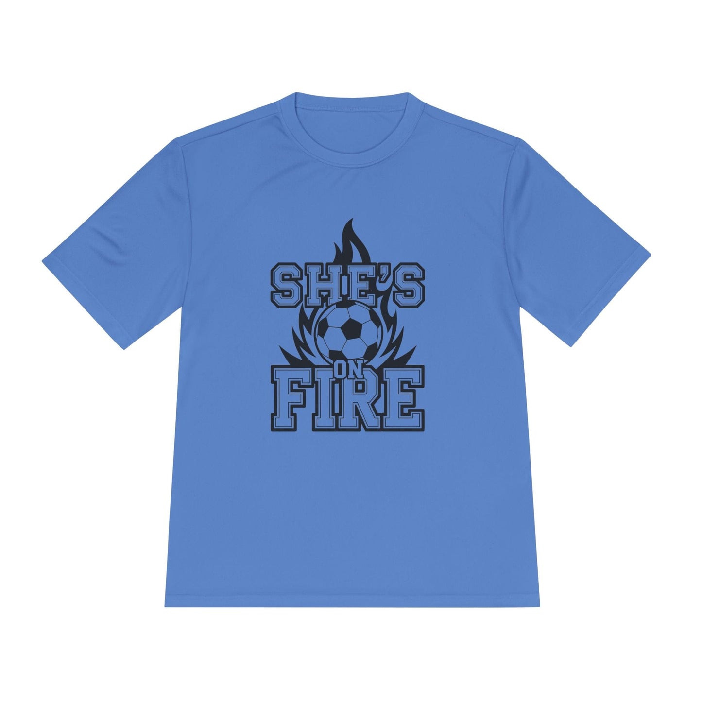 She's On Fire Soccer Unisex Moisture Wicking Tee