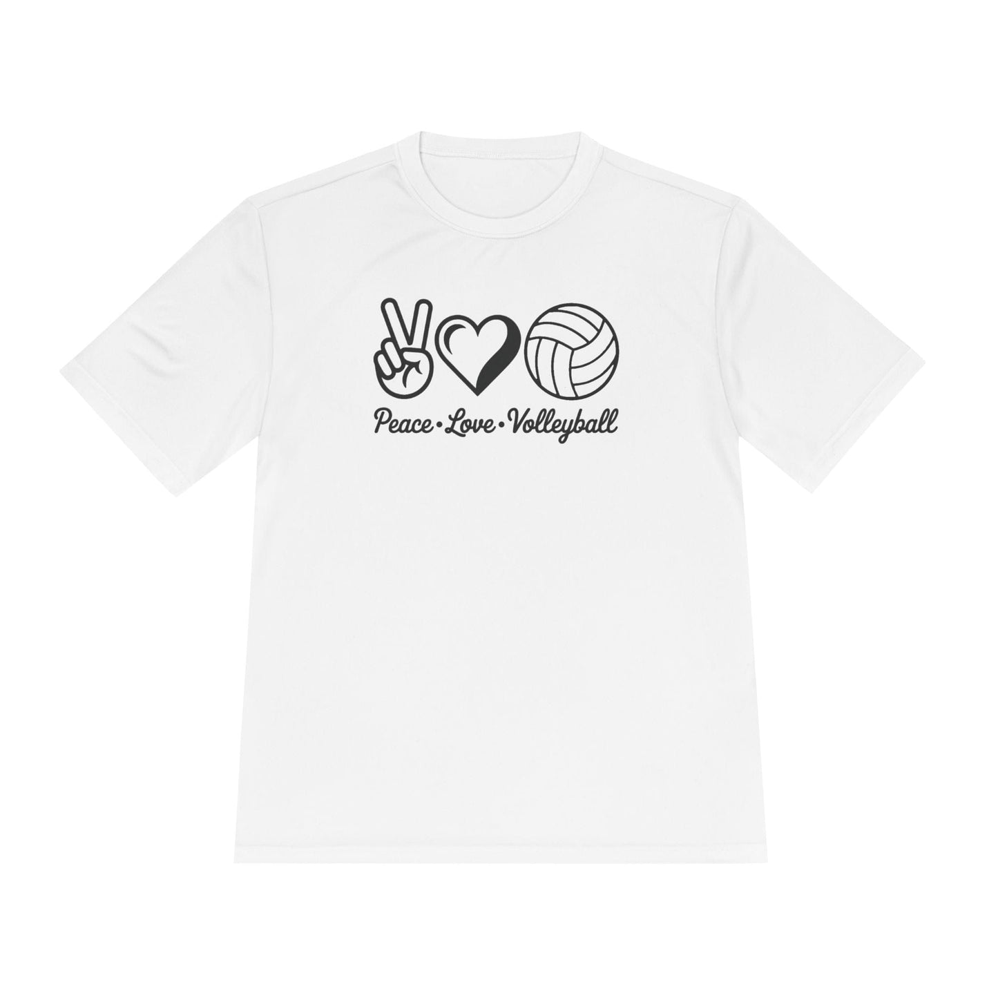 Peace • Love • Volleyball Unisex Moisture Wicking Tee