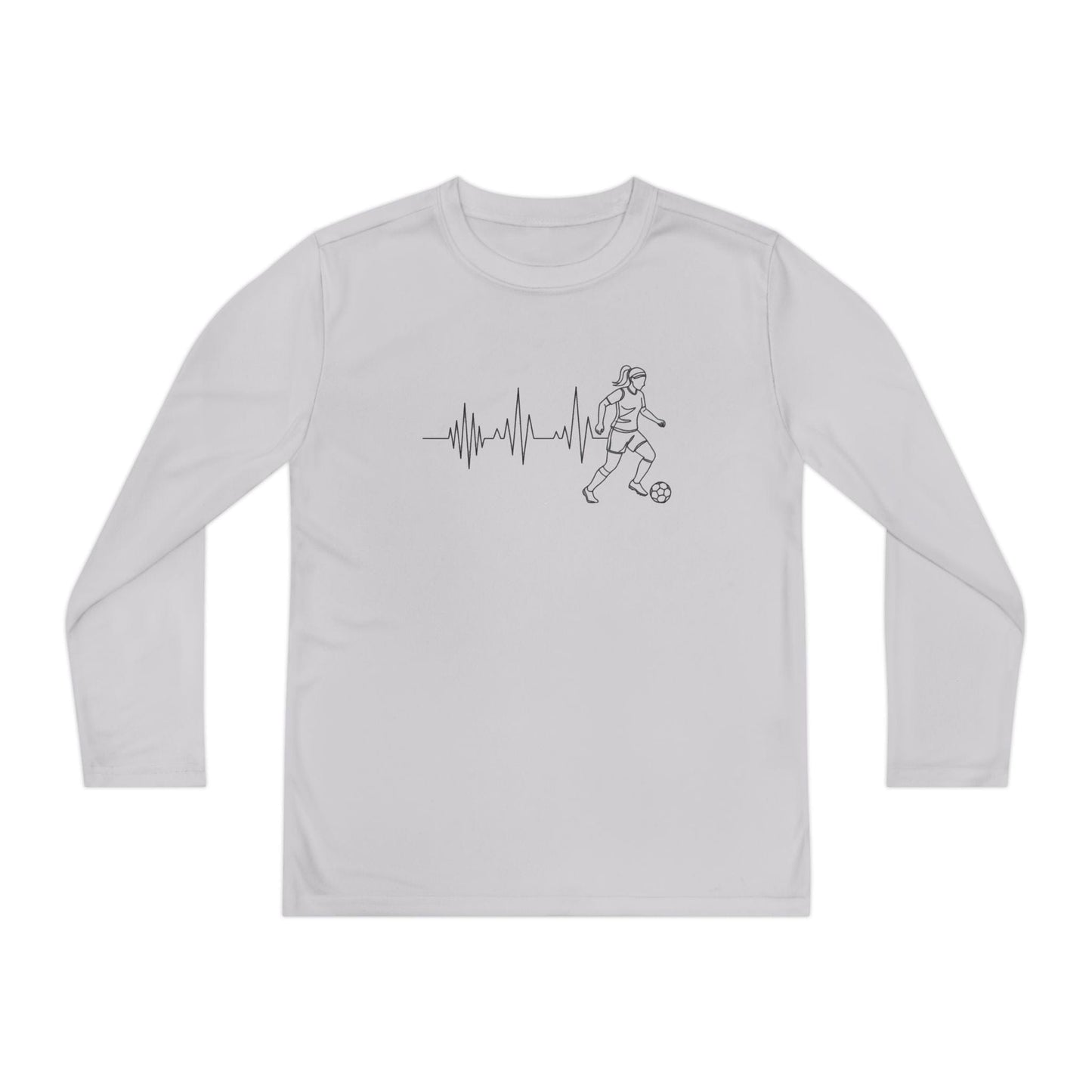 Soccer Heartbeat Youth Long Sleeve Competitor Tee