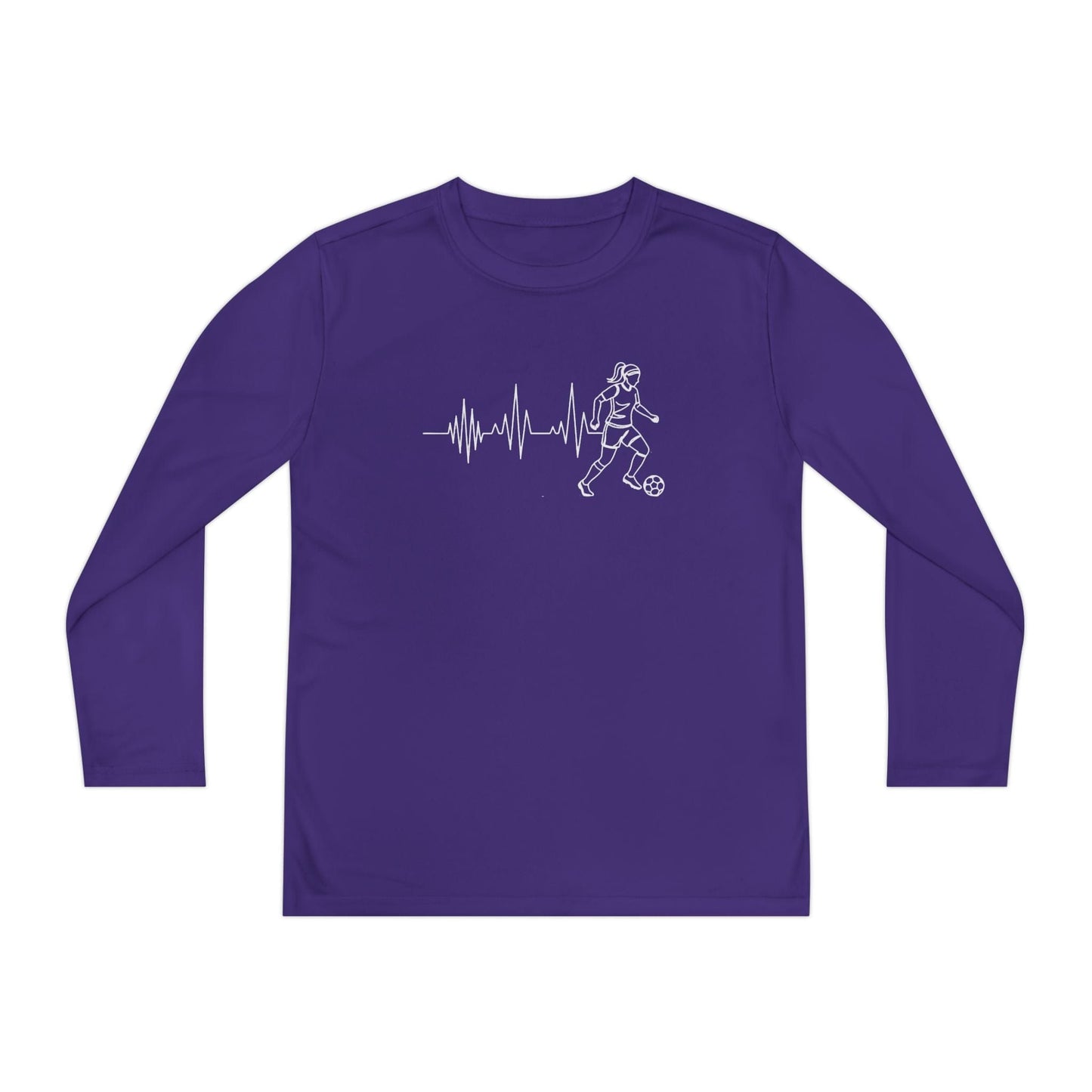 Soccer Heartbeat Youth Long Sleeve Competitor Tee