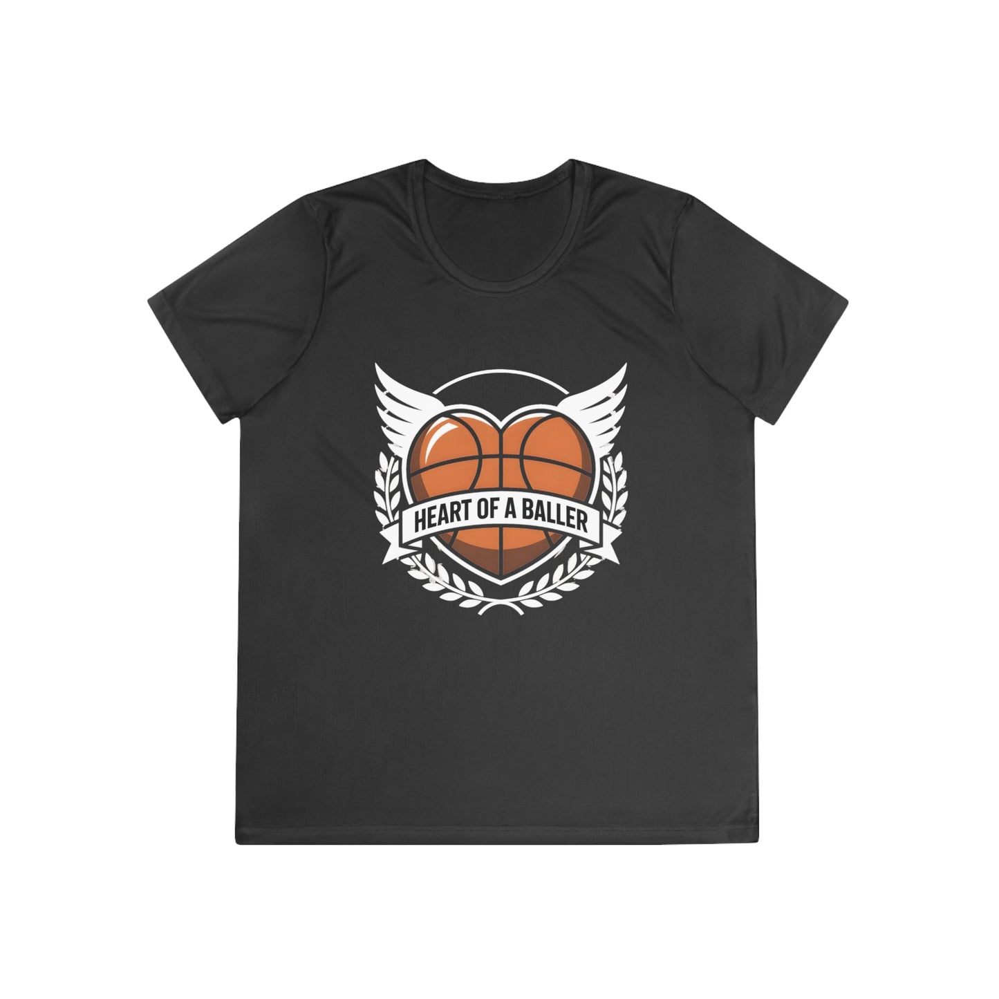 Heart Of A Baller-Basketball Ladies Competitor Tee