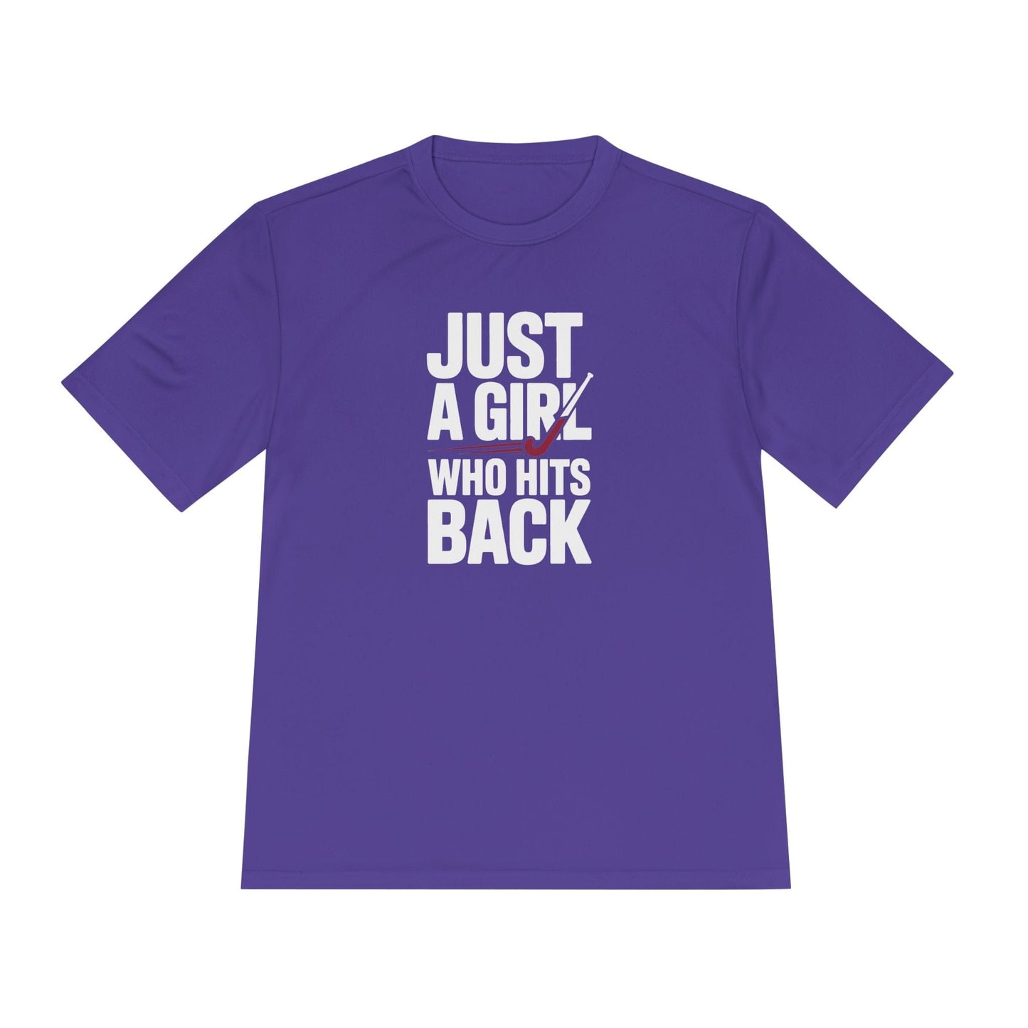 Just A Girl Who Hits Back Unisex Moisture Wicking Tee