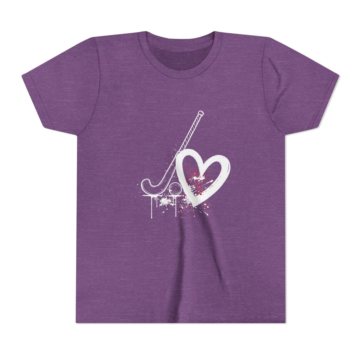 Field Hockey Is Her Heartbeat Youth Short Sleeve Tee