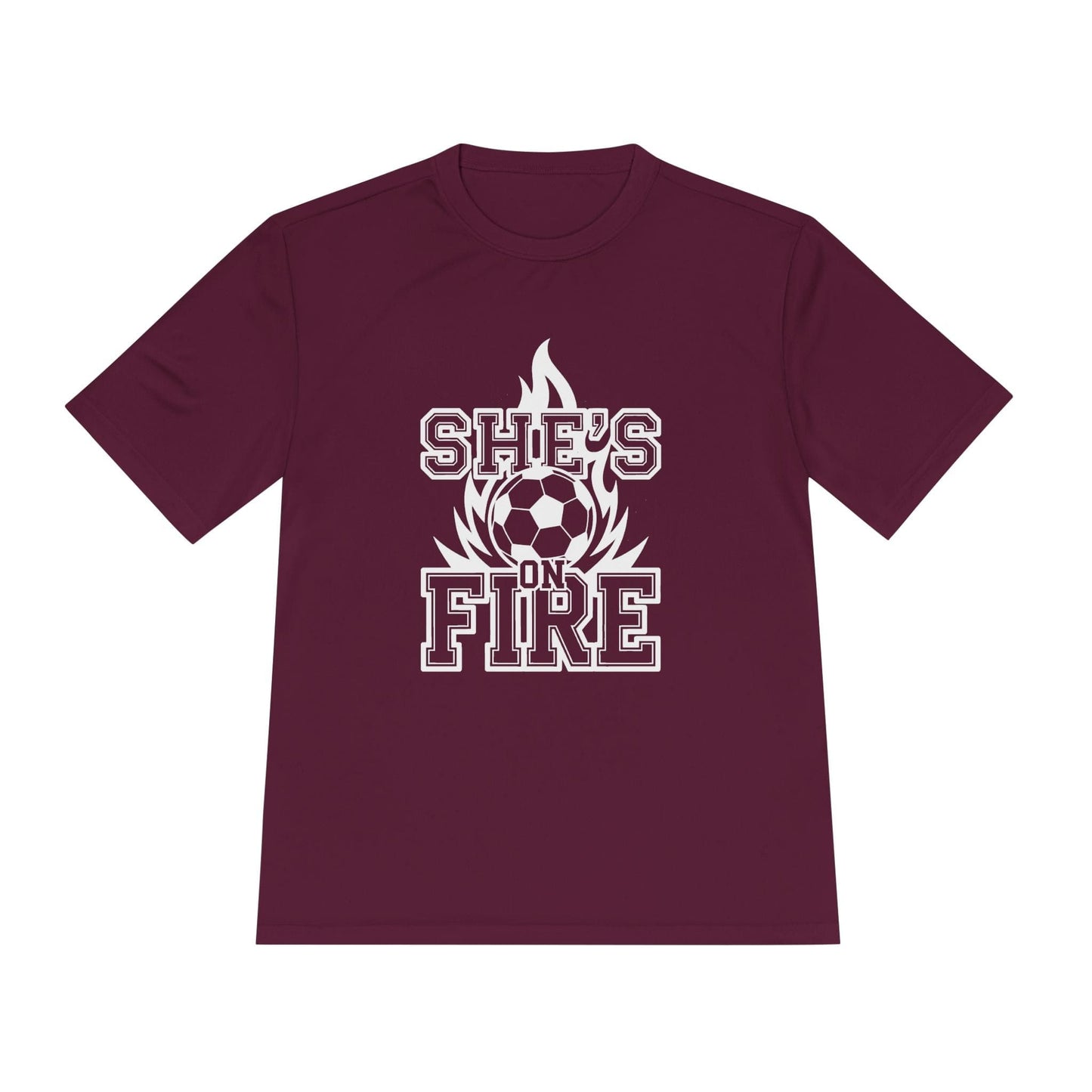 She's On Fire Soccer Unisex Moisture Wicking Tee