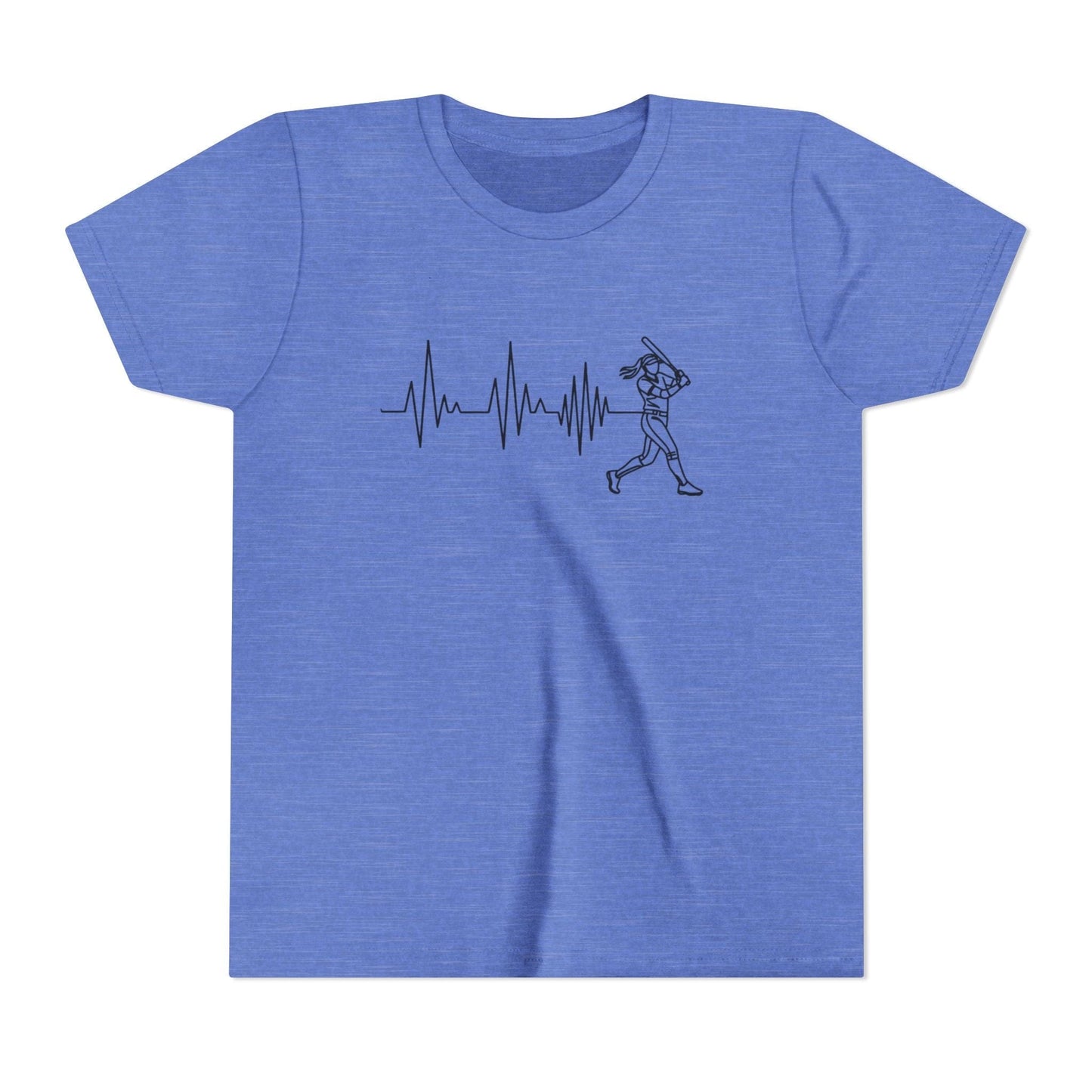 Softball Heartbeat Youth Short Sleeve Tee