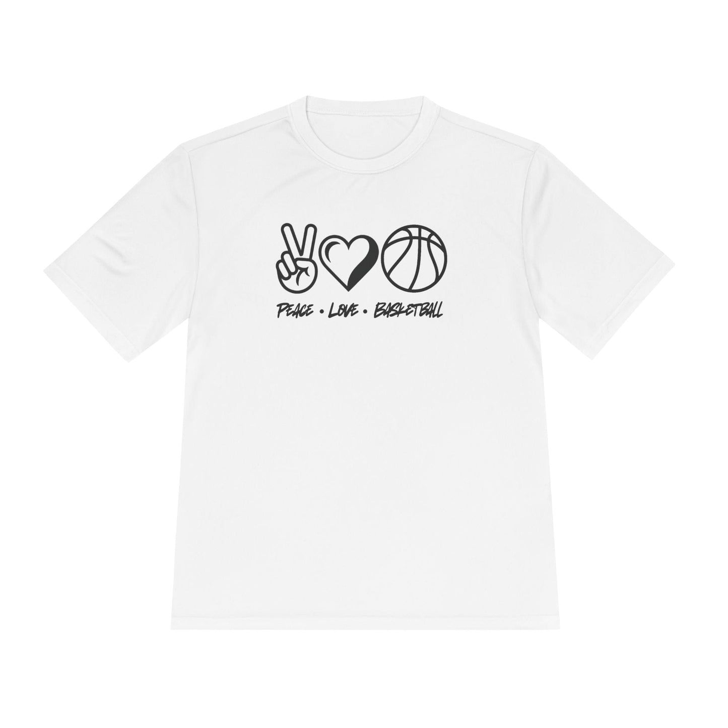Peace • Love • Basketball Unisex Moisture Wicking Tee