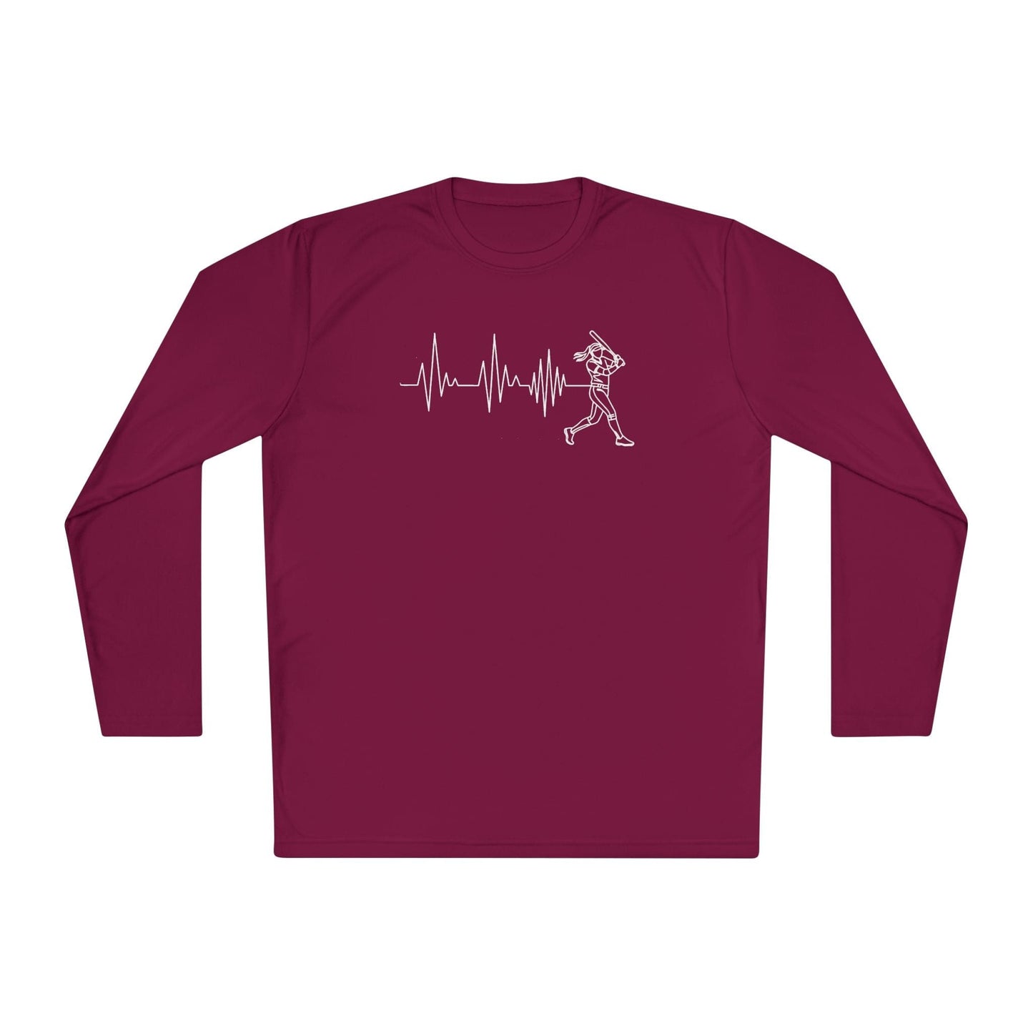 Softball Heartbeat Lightweight Long Sleeve Tee