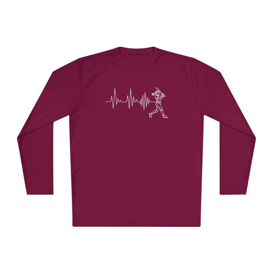Softball Heartbeat Lightweight Long Sleeve Tee