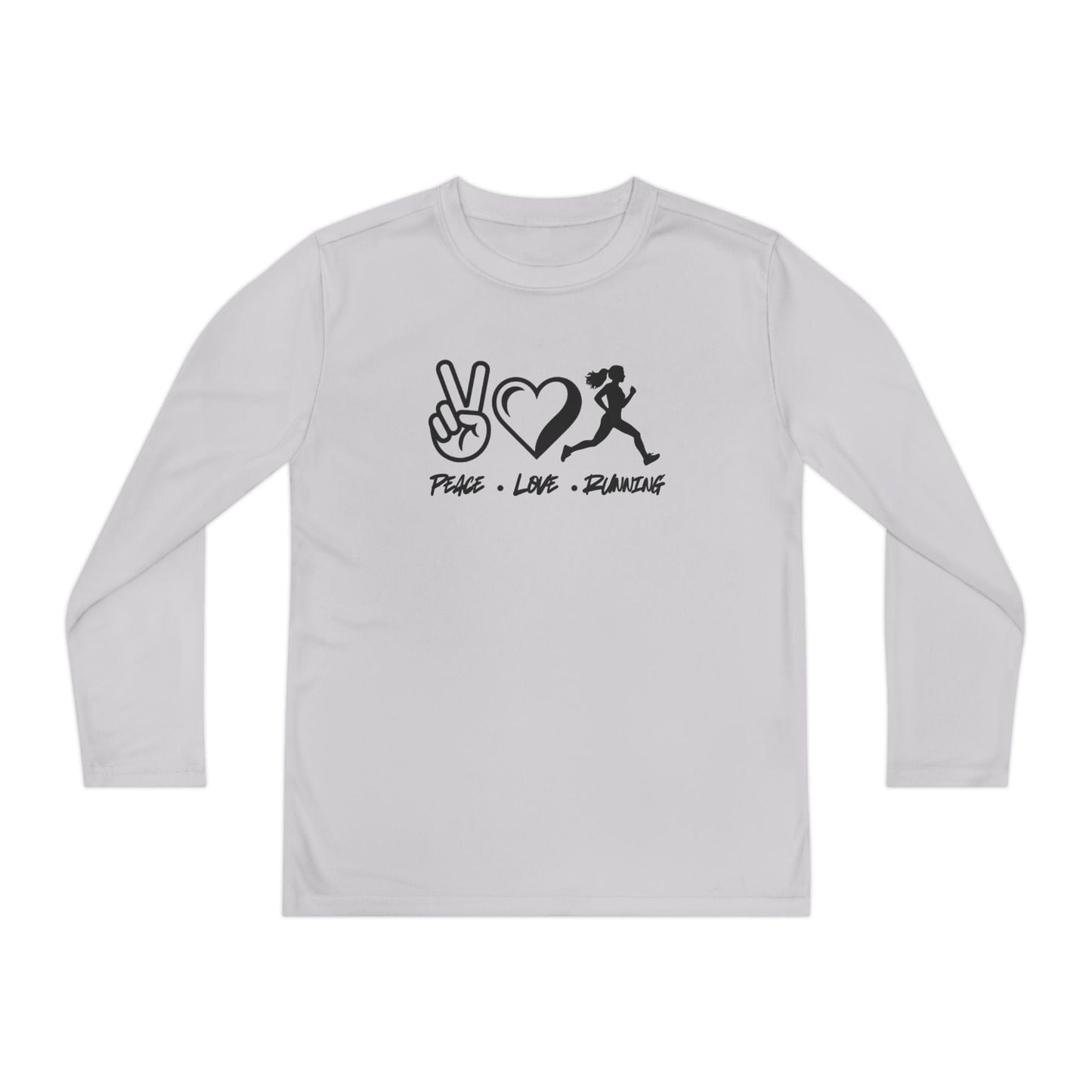 Peace • Love • Running Youth Long Sleeve Competitor Tee