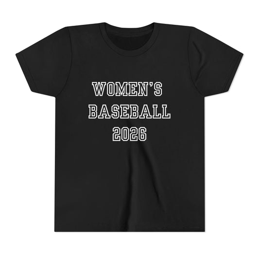 Women's Baseball 2026 Youth Short Sleeve Tee