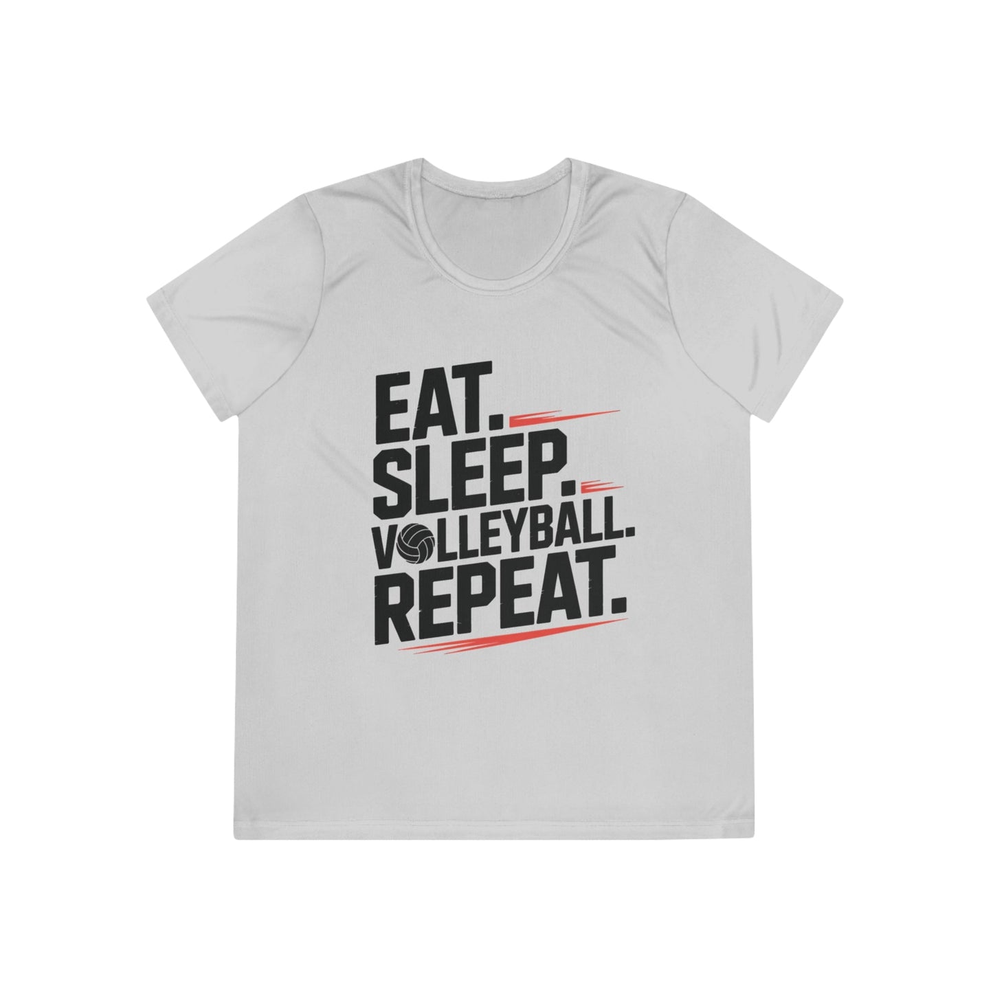 Eat.Sleep.Volleyball.Repeat Ladies Moisture Wicking Tee