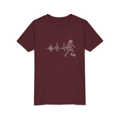 Soccer Heartbeat Youth Short Sleeve Tee