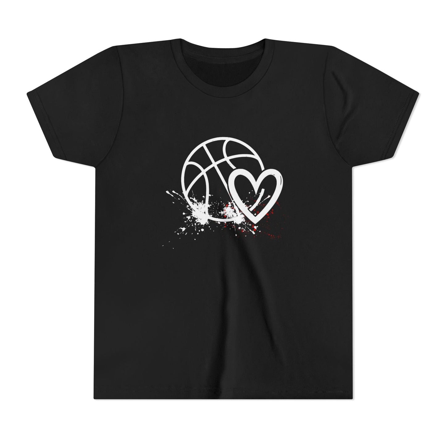 Basketball Is Her Heartbeat Youth Short Sleeve Tee