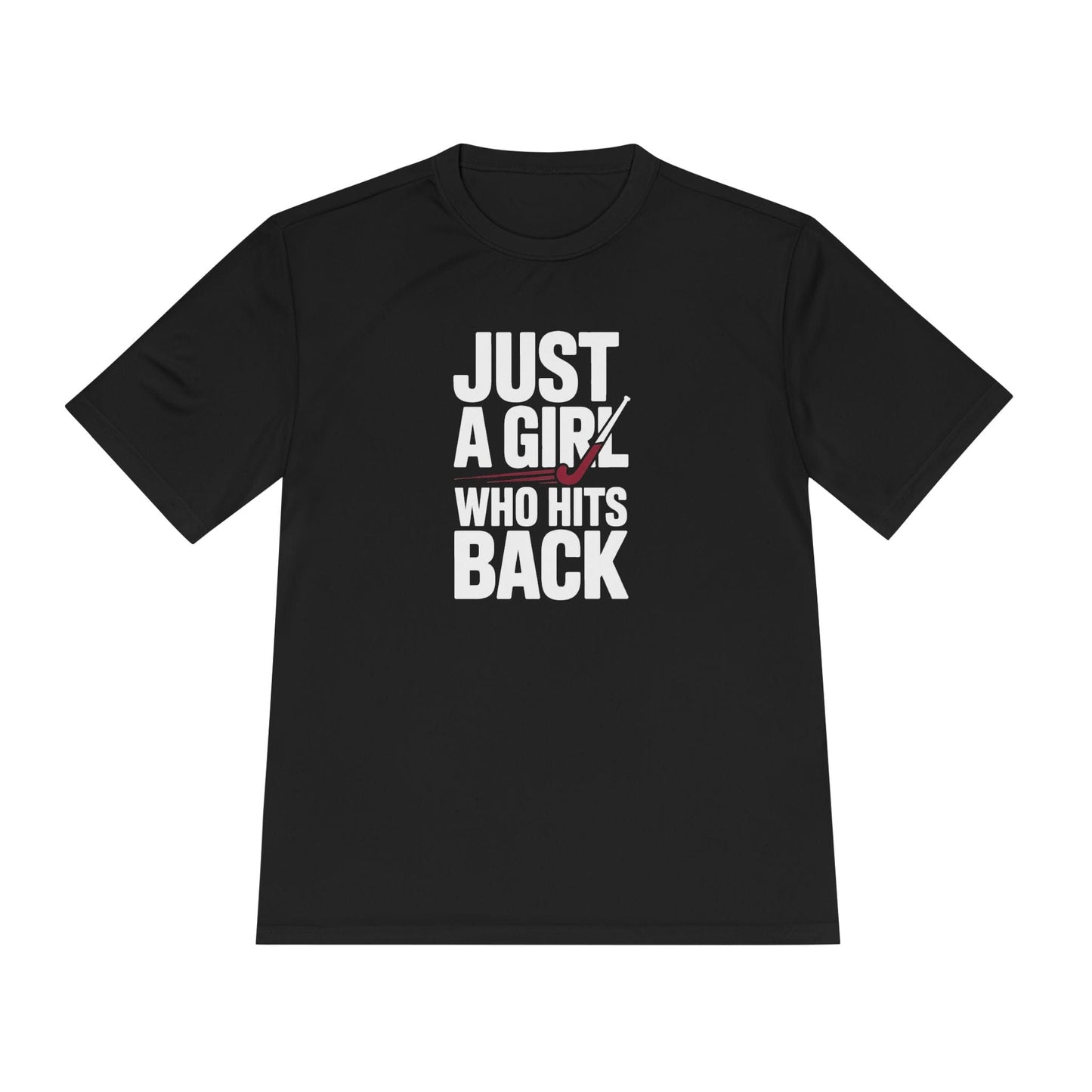 Just A Girl Who Hits Back Unisex Moisture Wicking Tee