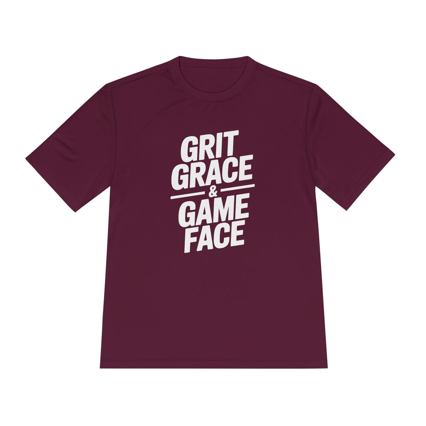 Grit, Grace, And Game Face Unisex Moisture Wicking Tee