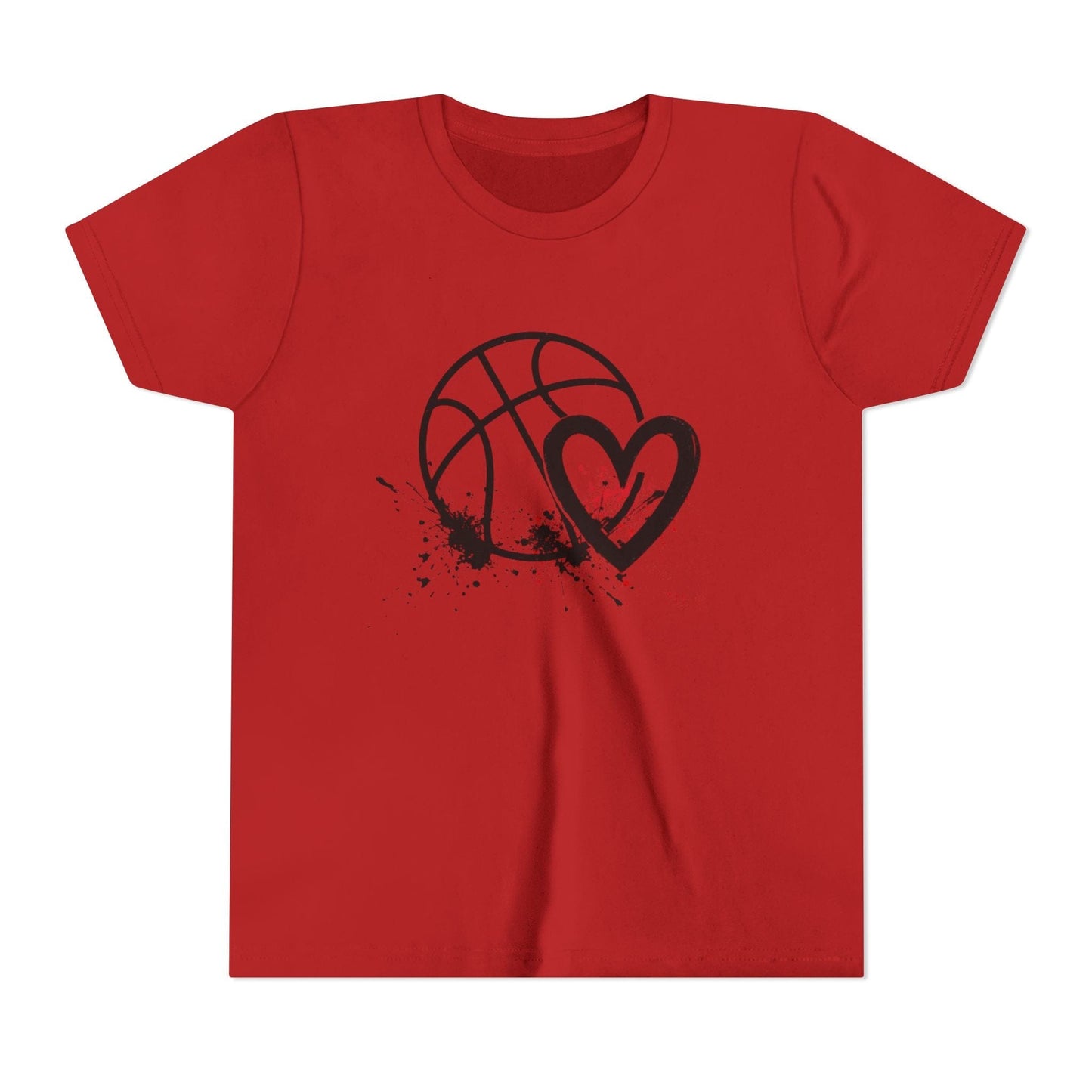 Basketball Is Her Heartbeat Youth Short Sleeve Tee