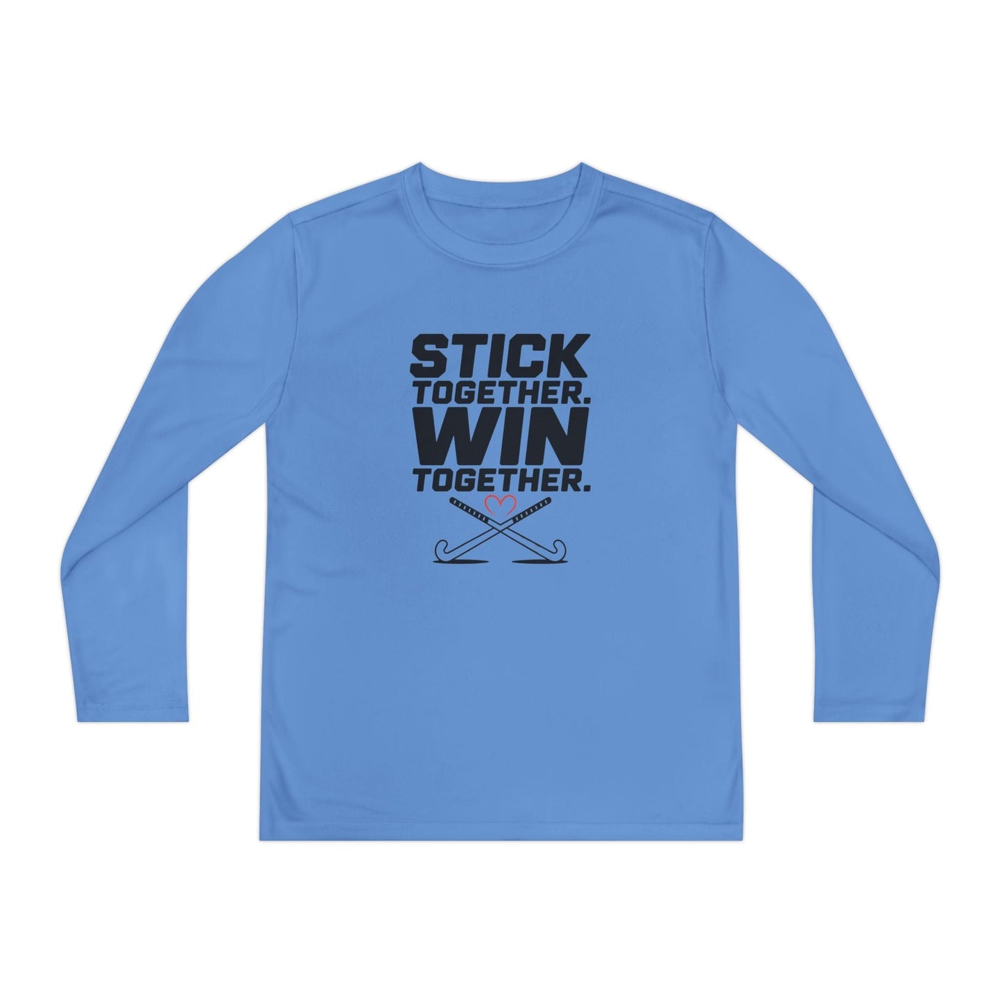 Stick Together. Win Together  Youth Long Sleeve Competitor Tee