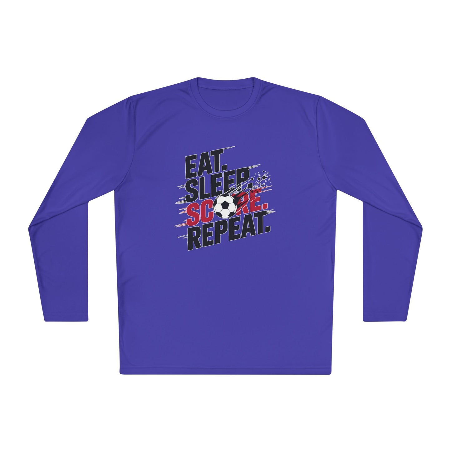 Eat, Sleep, Score Repeat Soccer  Lightweight Long Sleeve Tee