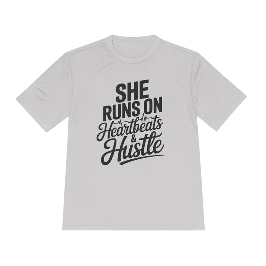 Heartbeats And Hustle Unisex Moisture Wicking Tee