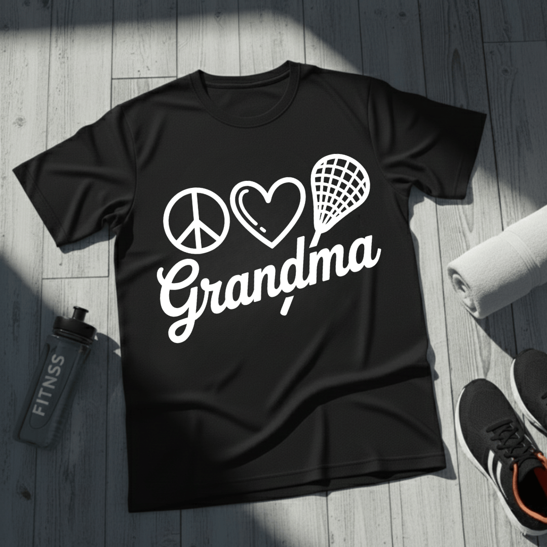 Peace Love Lacrosse Grandma T-Shirt