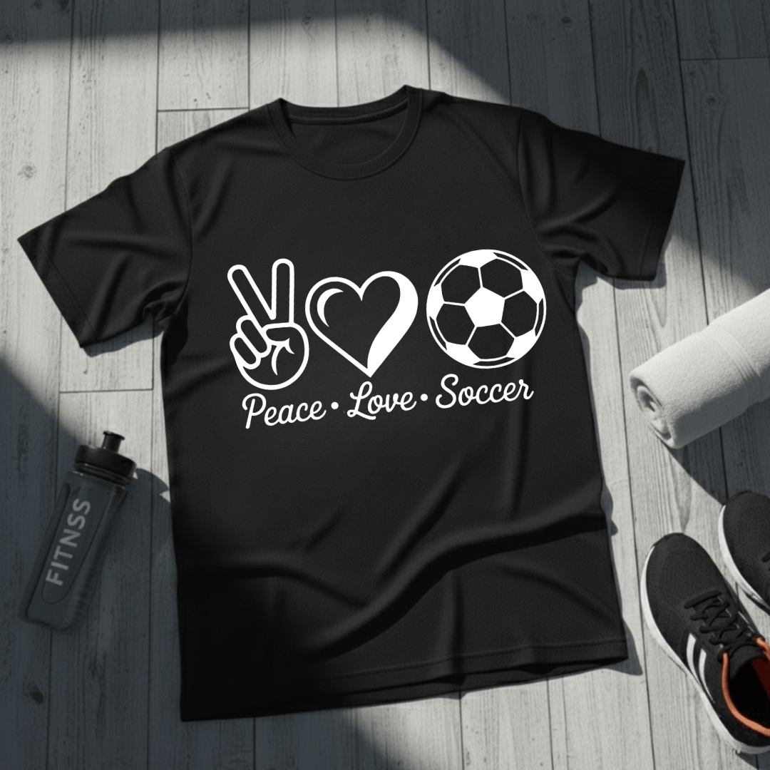 Peace • Love • Soccer T-Shirt
