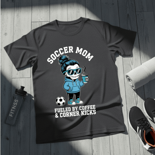 Coffee And Corner Kicks Mom T-Shirt