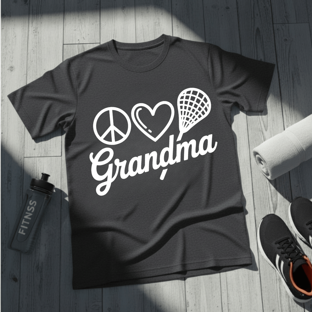 Peace Love Lacrosse Grandma T-Shirt