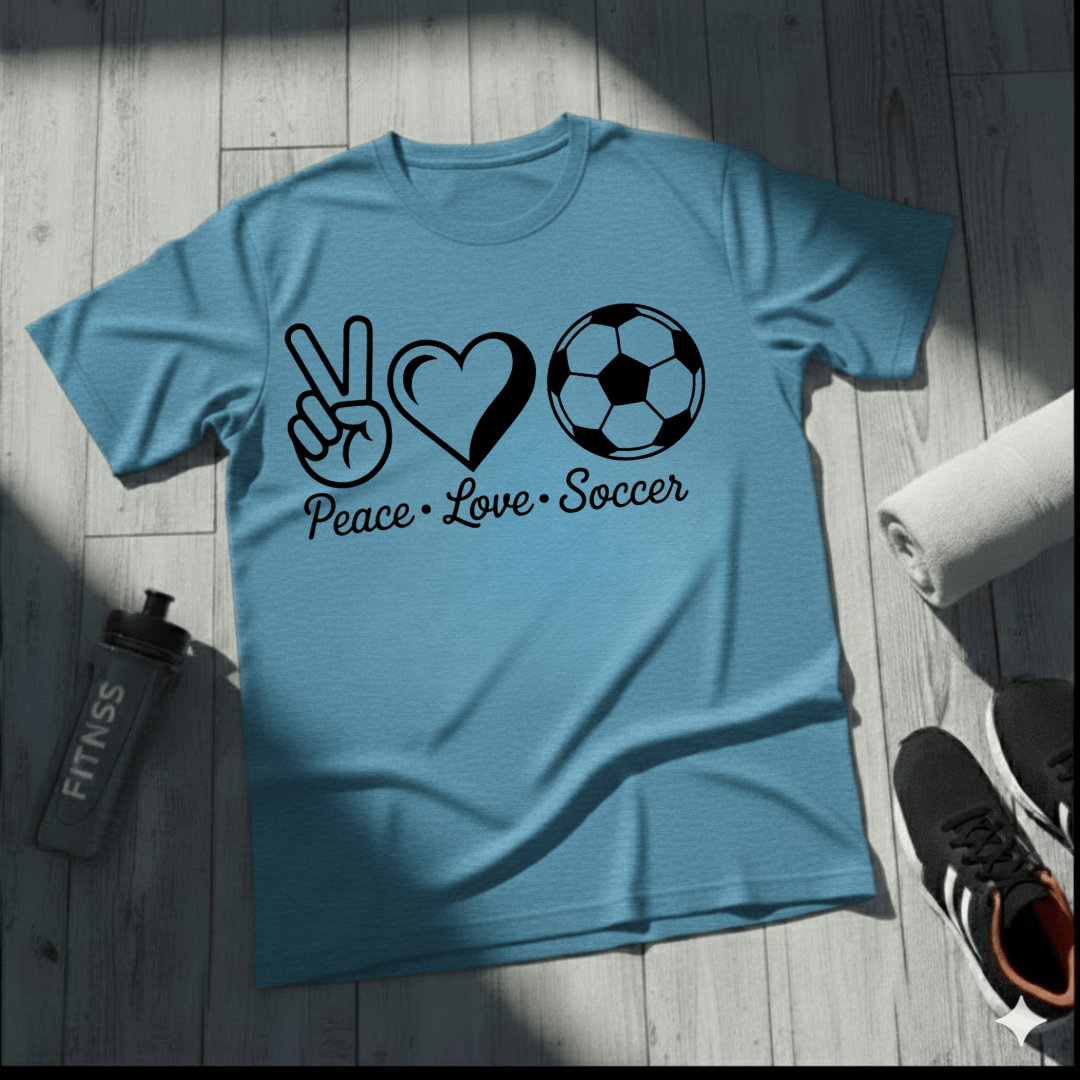 Peace • Love • Soccer T-Shirt