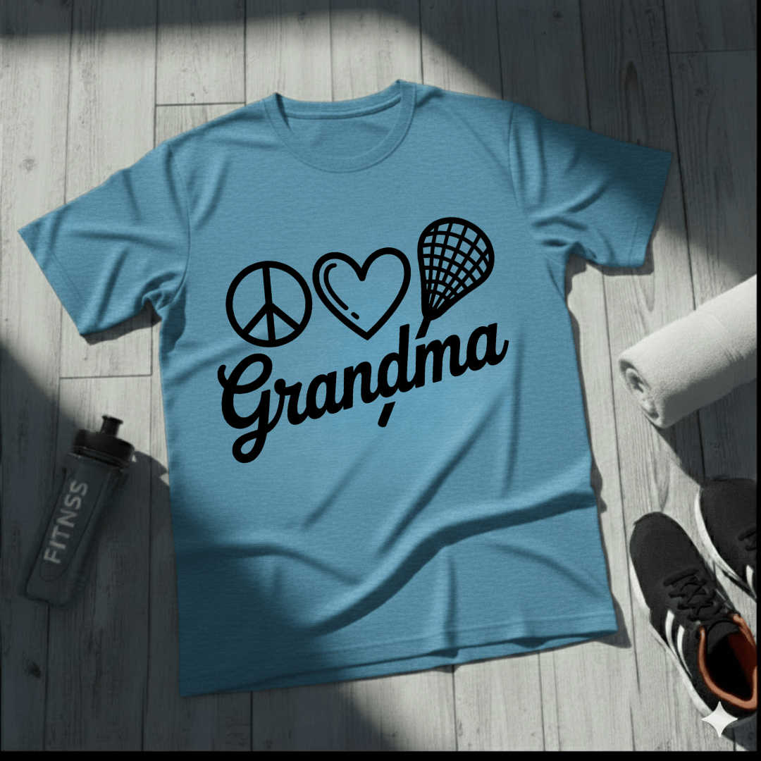 Peace Love Lacrosse Grandma T-Shirt