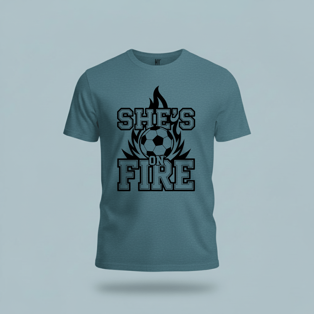 She's On Fire Soccer T-Shirt