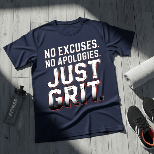 No Excuses. No Apologies. Just Grit. T-Shirt