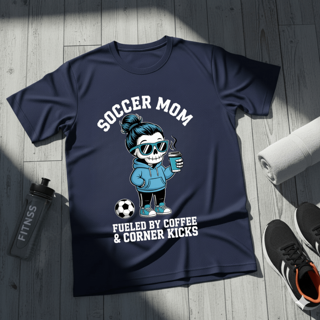Coffee And Corner Kicks Mom T-Shirt