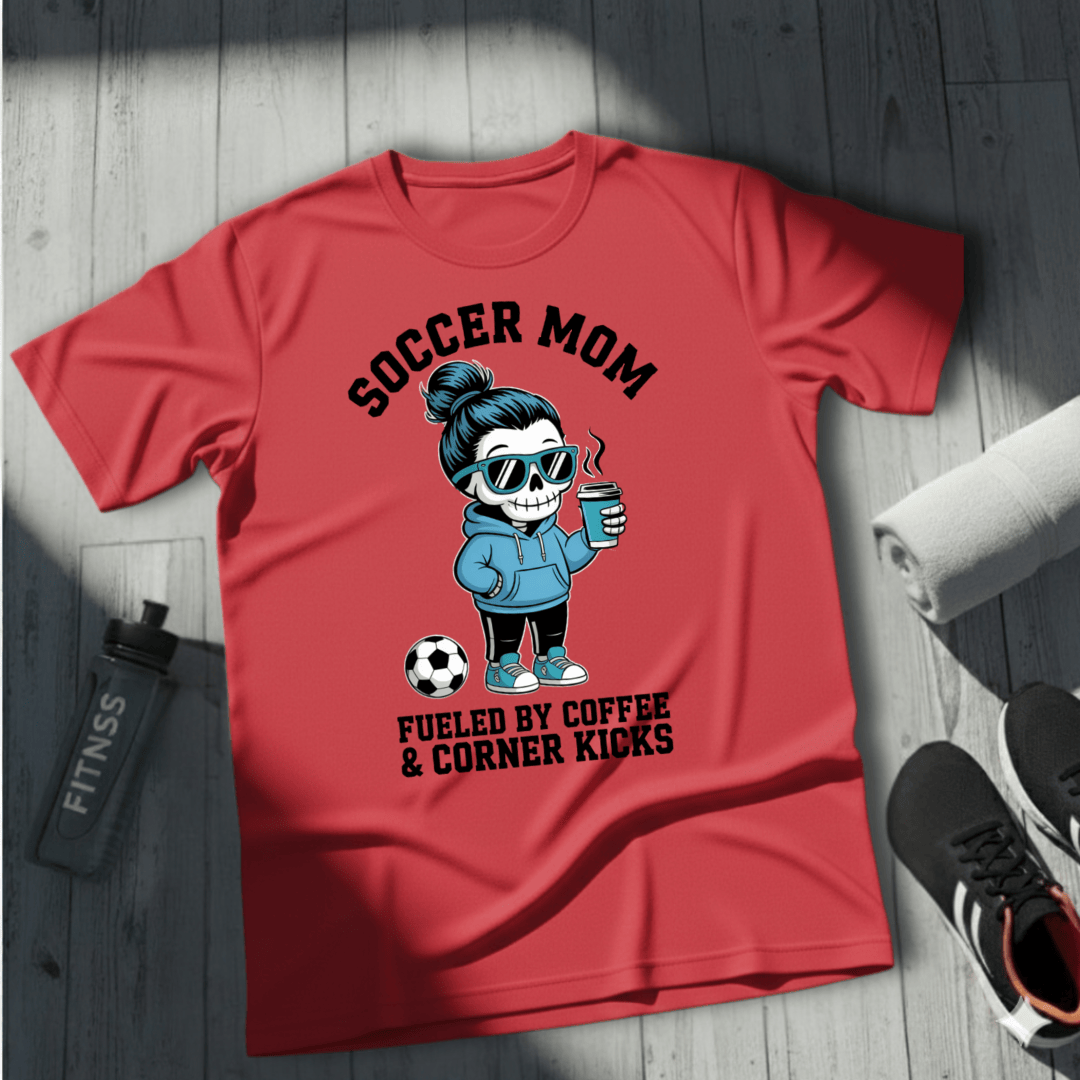 Coffee And Corner Kicks Mom T-Shirt