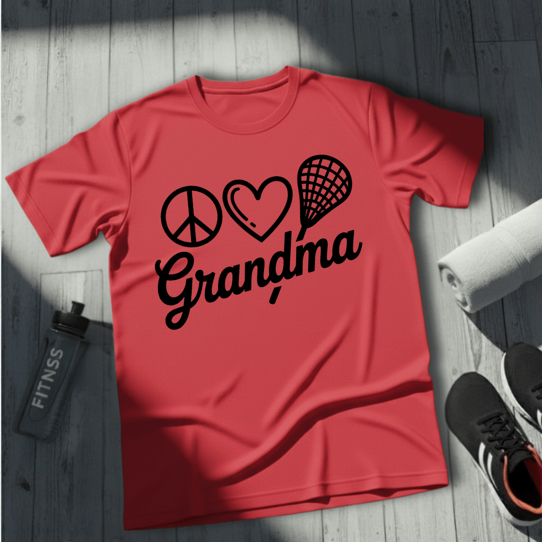 Peace Love Lacrosse Grandma T-Shirt