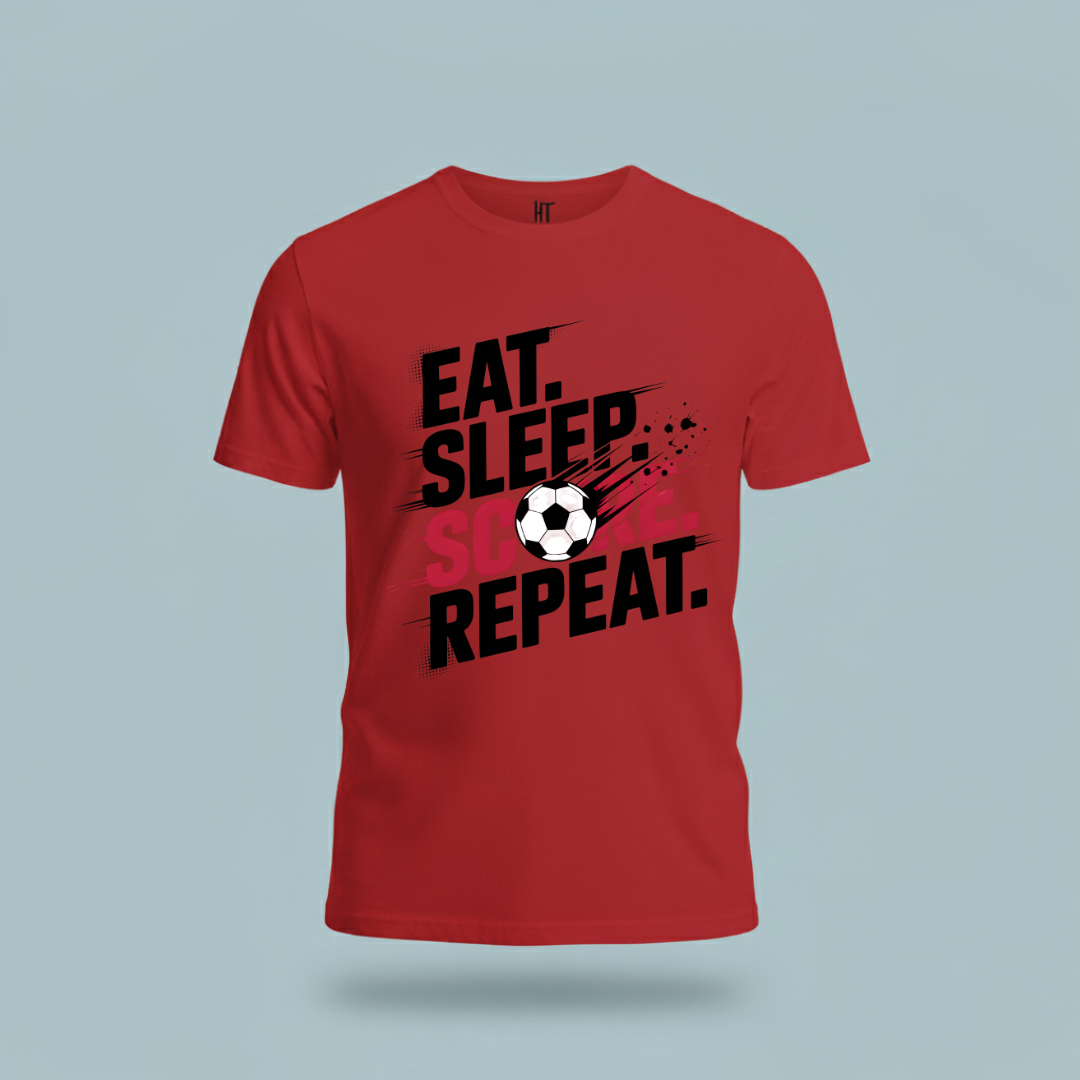 Eat, Sleep, Score Repeat Soccer T-Shirt