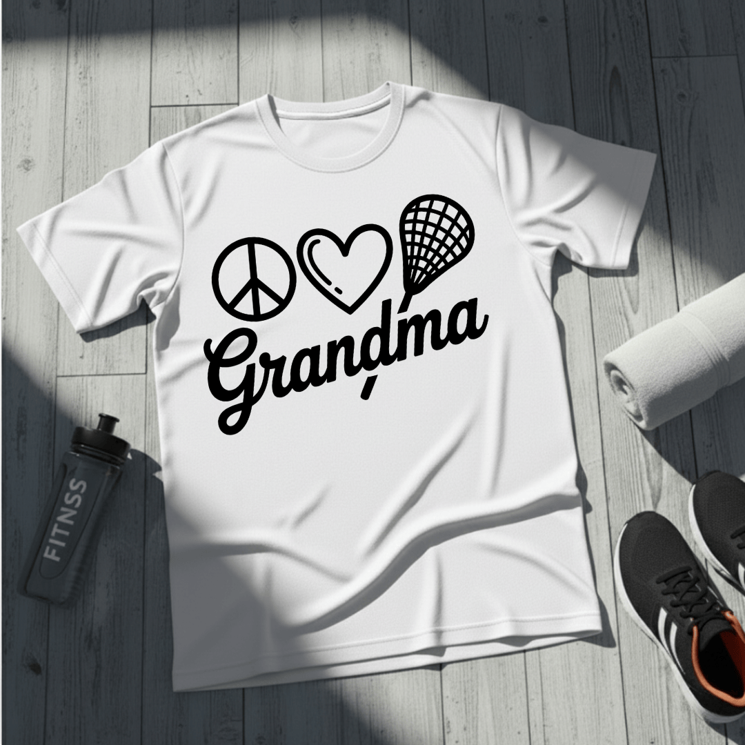 Peace Love Lacrosse Grandma T-Shirt