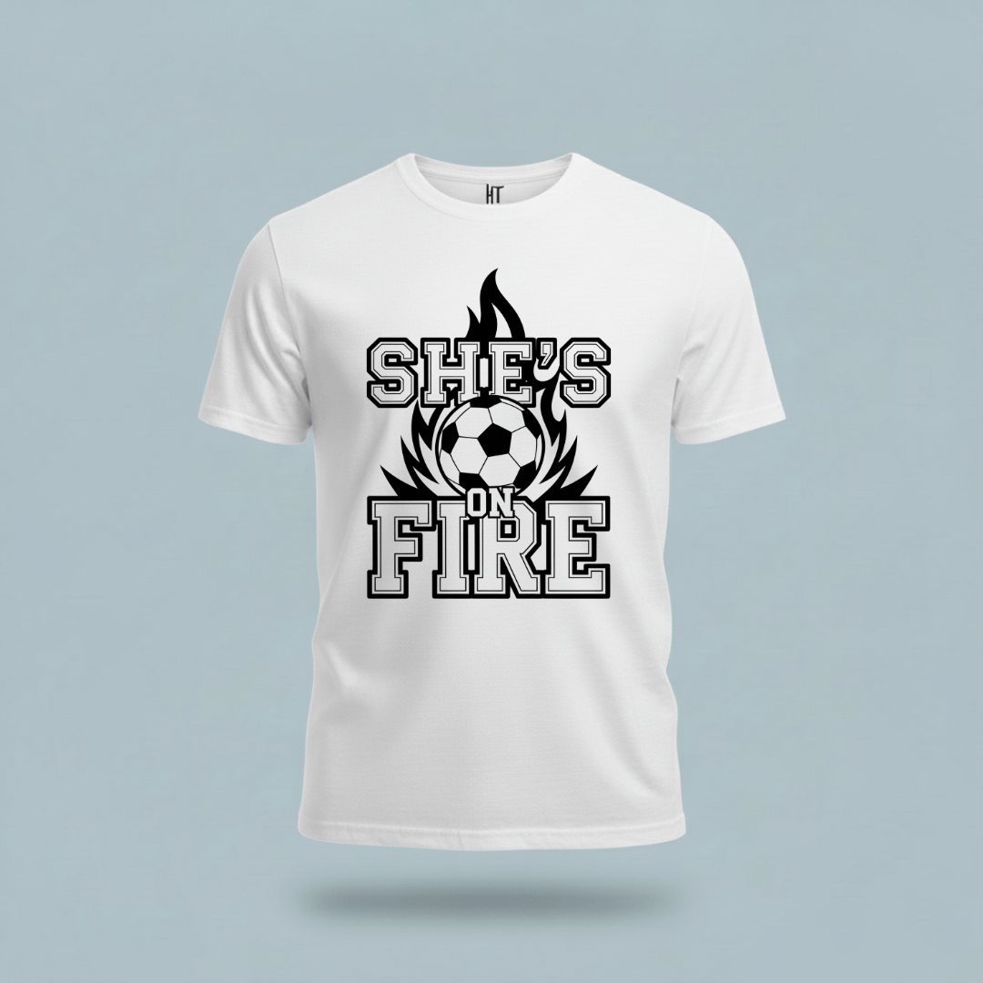 She's On Fire Soccer T-Shirt