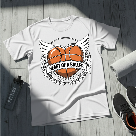 Heart Of A Baller-Basketball T-Shirt